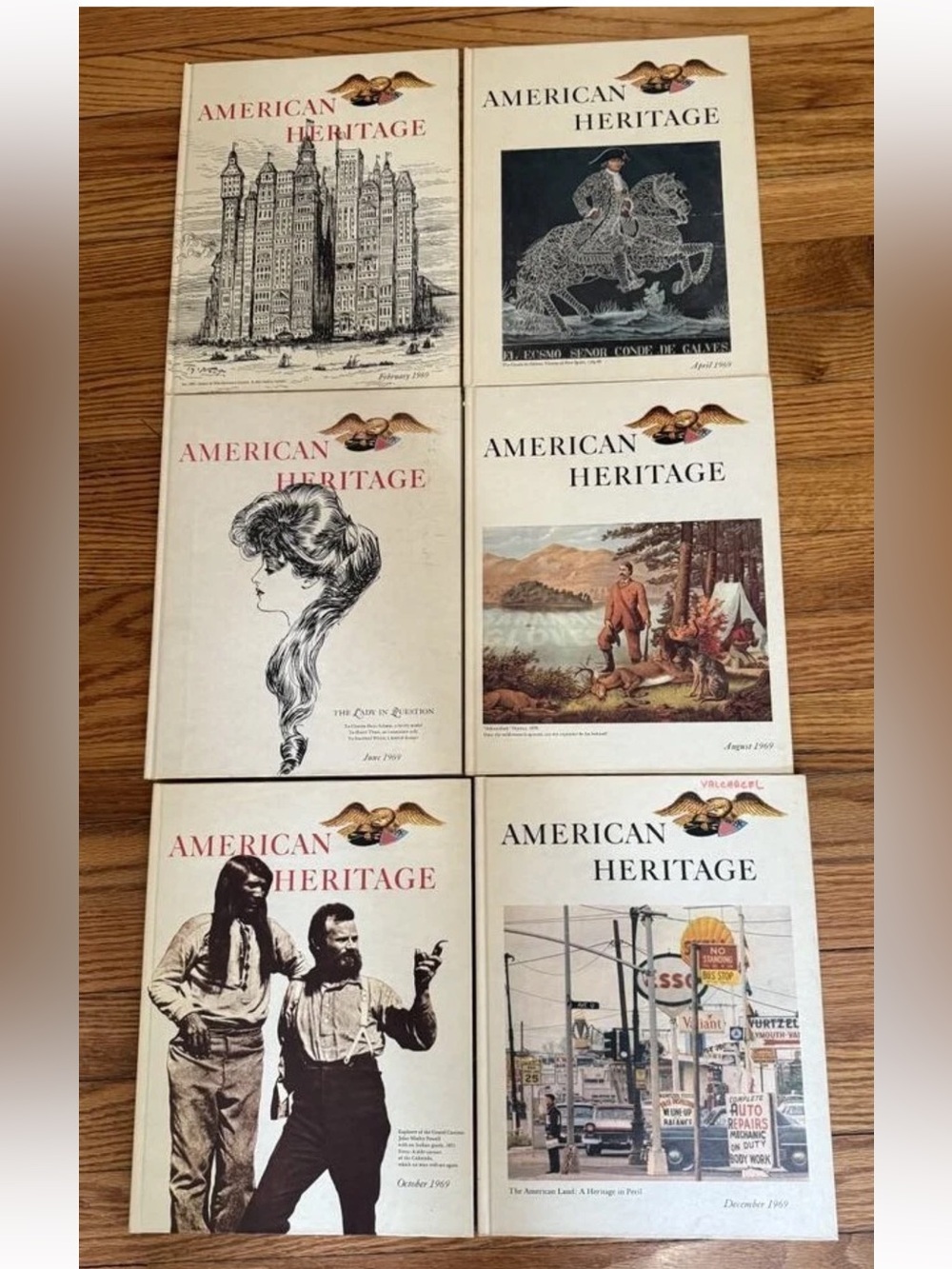 Lot of (6) 1969 American Heritage Books Vol. 1-6